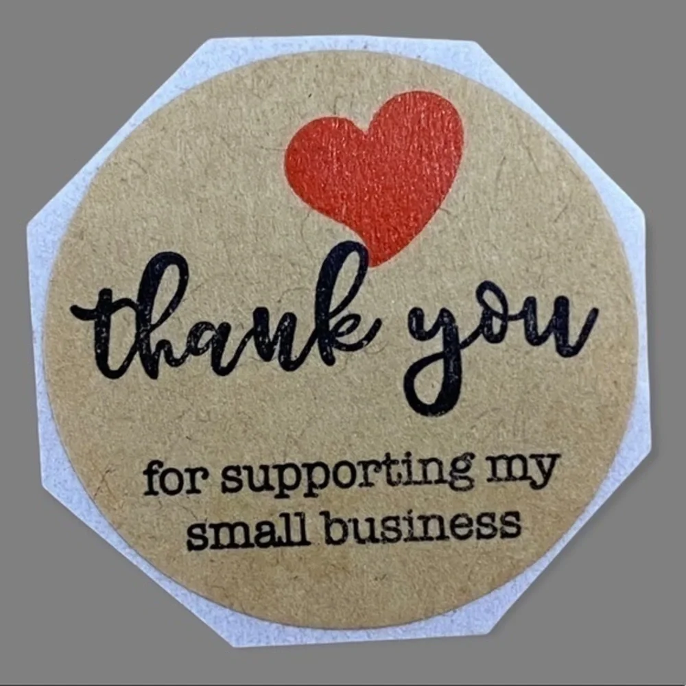 40 Small Thank You Stickers! (Quarter Size)